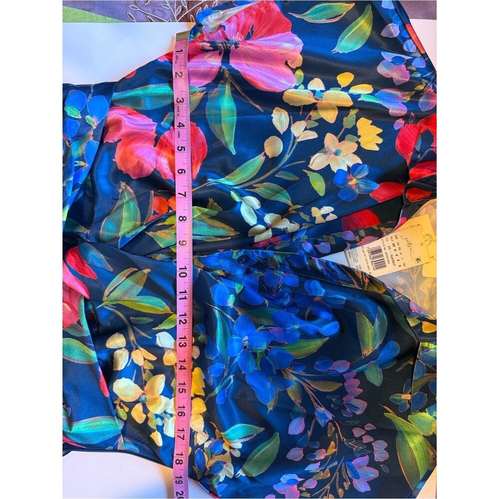 Gottex Navy Floral Button-Front Dress - Picture 4 of 7